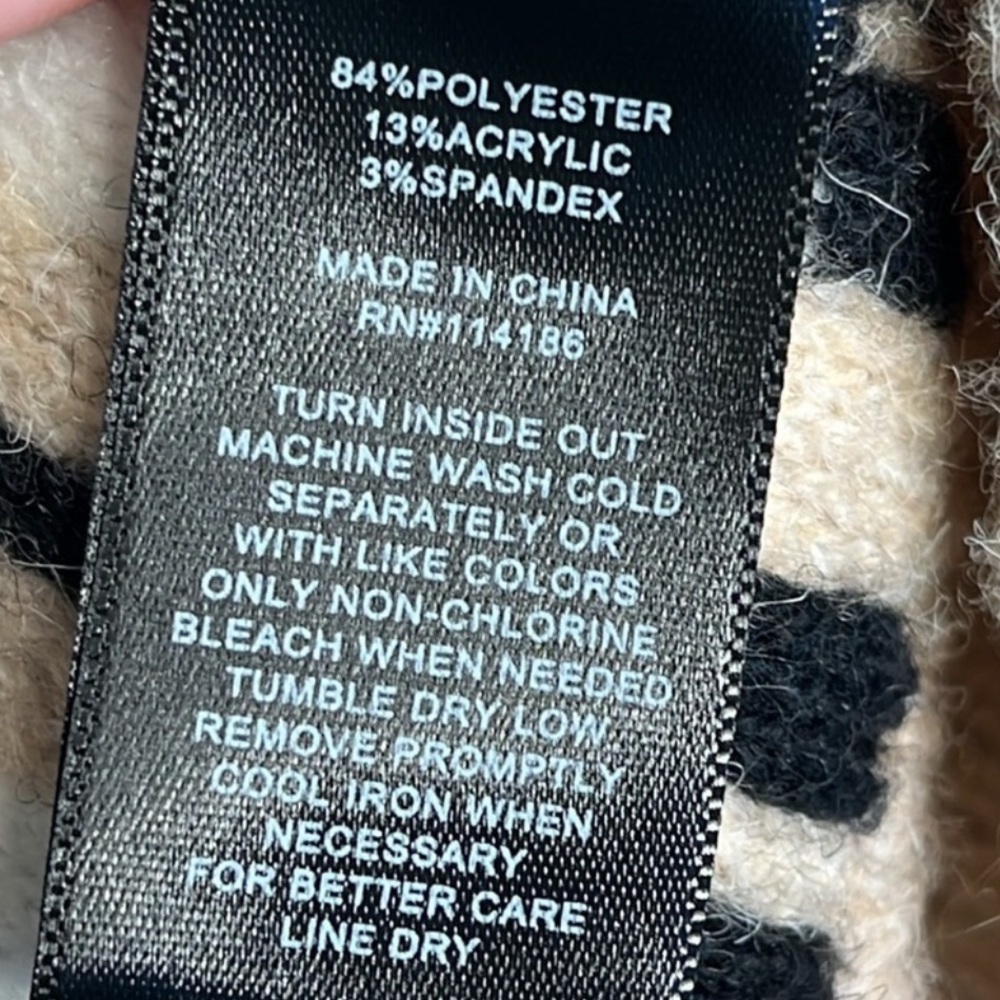 Frye Tan Brown Neutral Geometric Pattern Cozy Swe… - image 4